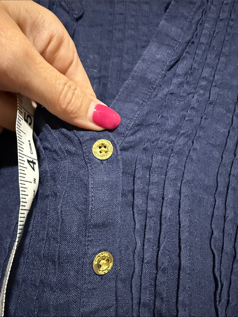 Lilly Pulitzer Linen Navy Sarasota Tunic Top M - Picture 8 of 11